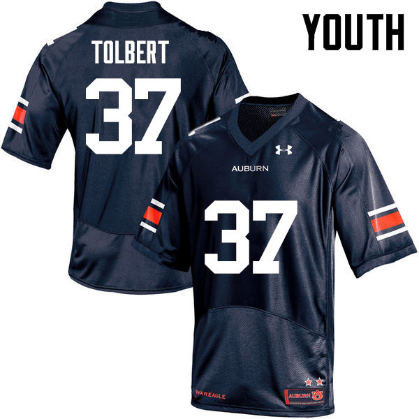 Youth Auburn Tigers #37 C.J. Tolbert College Football Jerseys-Navy